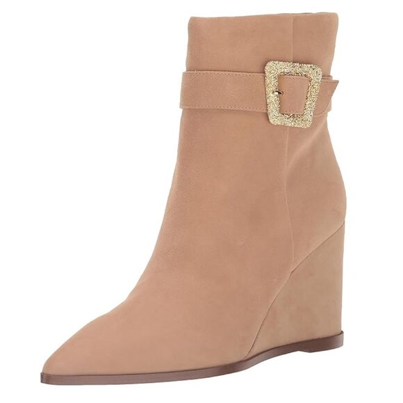 NIB Sam Edelman Weslie Tan Wedge Boots size 6.5 - Picture 7 of 7